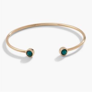 Alex and Ani Emerald Green Cuff Bracelet